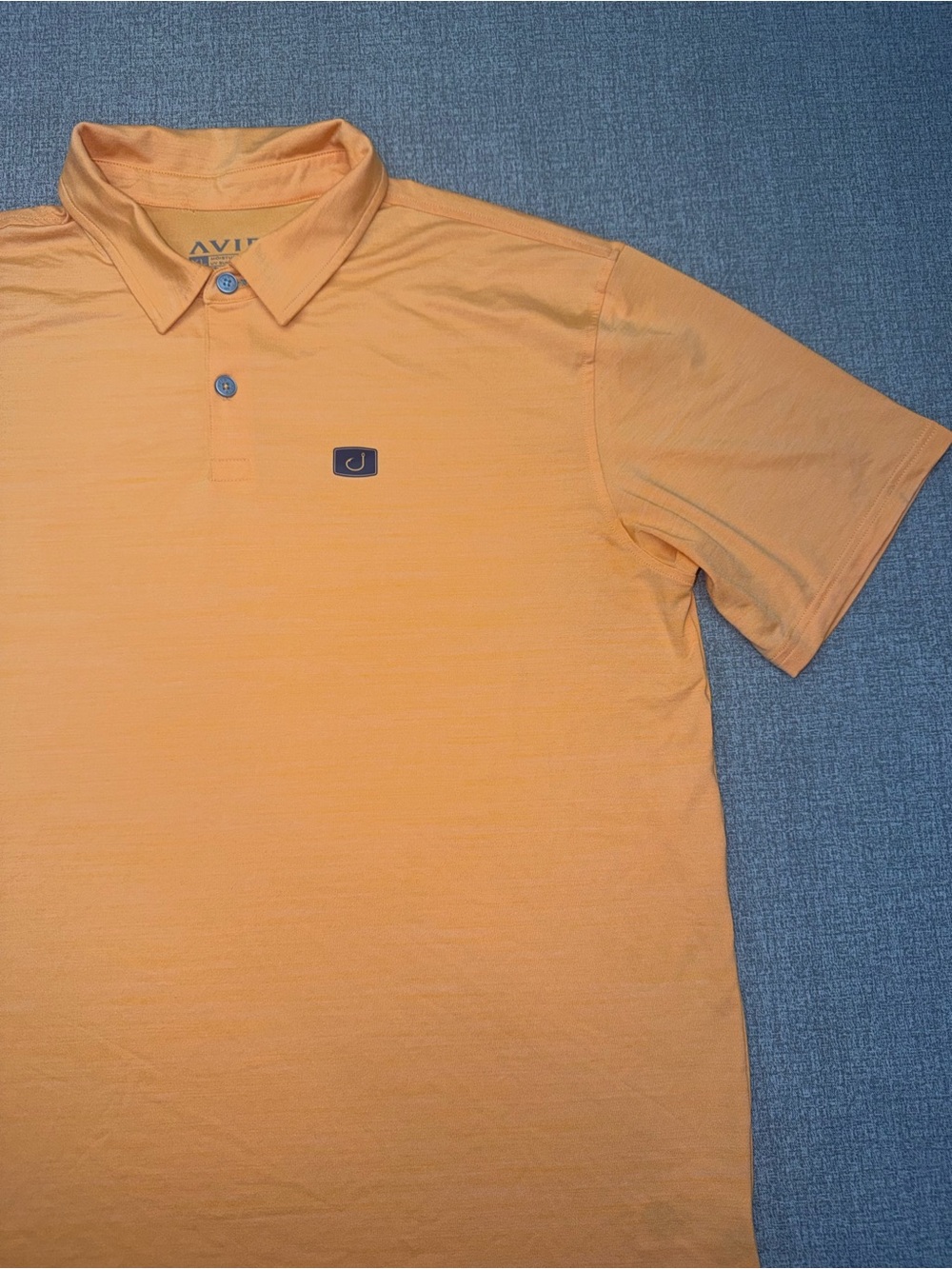 AVID Gear Heathered Orange Performance Fishing Polo Shirt
